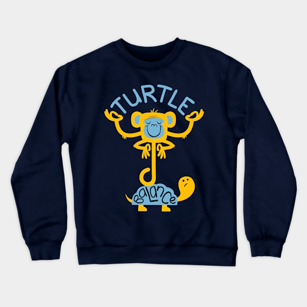 Turtle Balance Crewneck Sweatshirt by NillyWilly